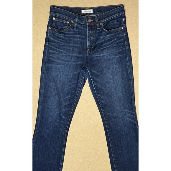 madewell Women’s Jeans Size 28 cali demi boot Mid Rise Blue Zipper Stretch - Picture 14 of 15